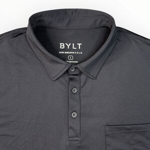 BYLT Dcss Executive Polo Black Men's Large Stretch Performance Golf